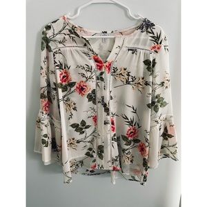 Floral Blouse (Size: M)